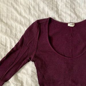 Garage ribbed long sleeve shirt